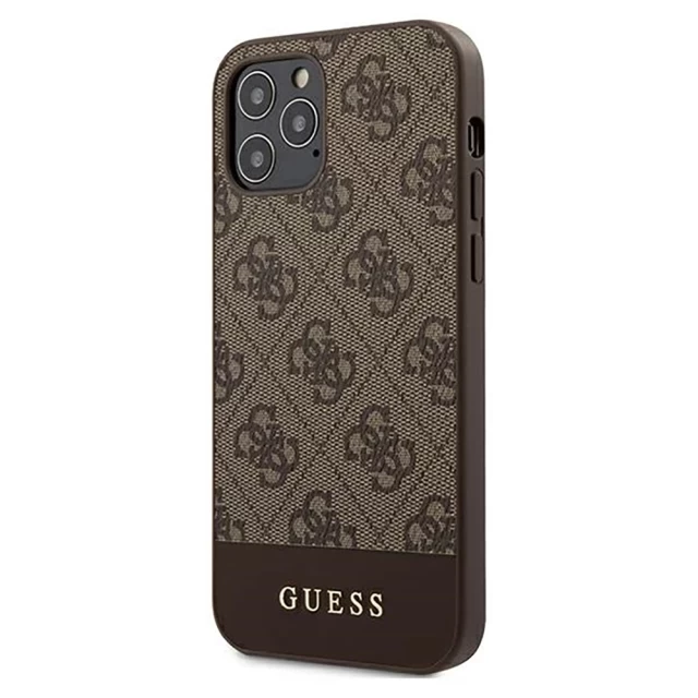 Чехол Guess Stripe Collection для iPhone 12 | 12 Pro Brown (GUHCP12MG4GLBR)