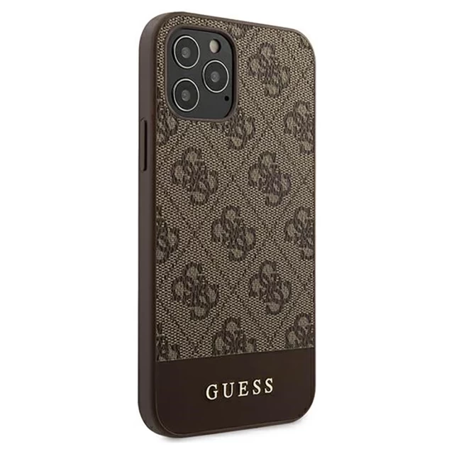 Чехол Guess Stripe Collection для iPhone 12 | 12 Pro Brown (GUHCP12MG4GLBR)