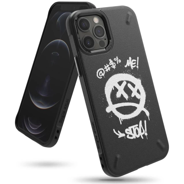 Чохол Ringke Onyx Design Graffiti для iPhone 12 | 12 Pro Black (OXAP0039)