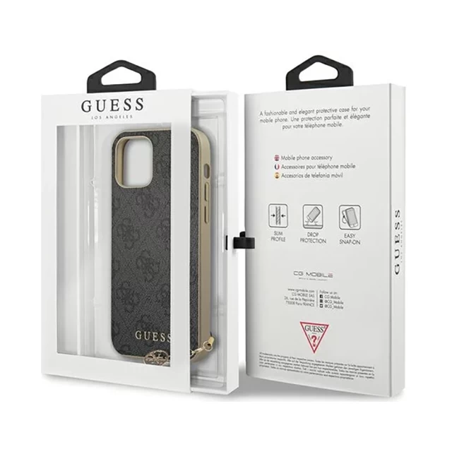 Чохол Guess Charms Collection для iPhone 12 | 12 Pro Grey (GUHCP12MGF4GGR)