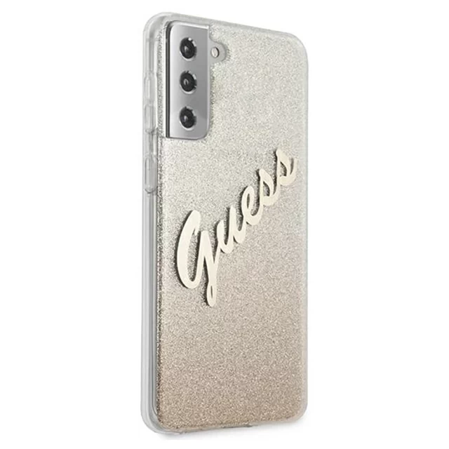 Чохол Guess Glitter Gradient Script для Samsung Galaxy S21 Plus Gold (GUHCS21MPCUGLSGO)