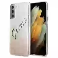 Чехол Guess Glitter Gradient Script для Samsung Galaxy S21 Plus Gold (GUHCS21MPCUGLSGO)