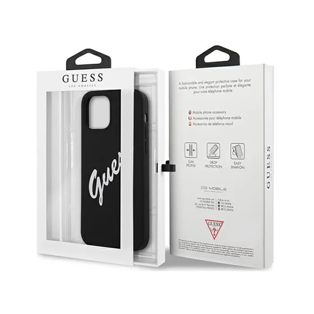 Чохол Guess Silicone Vintage для iPhone 12 | 12 Pro White (GUHCP12MLSVSBW)
