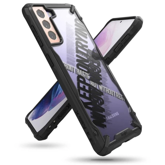 Чехол Ringke Fusion X Design Cross для Samsung Galaxy S21 5G Black (XDSG0050)