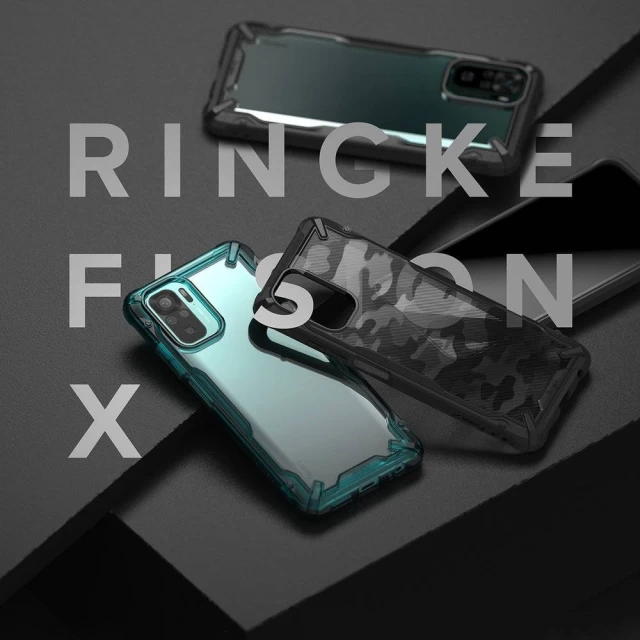 Чохол Ringke Fusion X Design Camo для Xiaomi Redmi Note 10/Note 10S Black (XDXI0028)