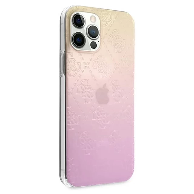 Чехол Guess 3D Raised 4G Gradient для iPhone 12 | 12 Pro Pink (GUHCP12M3D4GGPG)