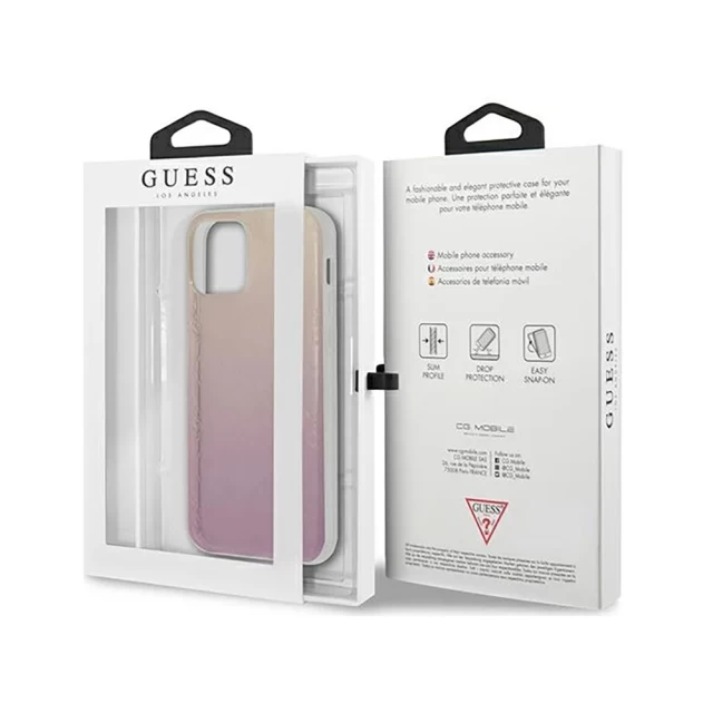 Чохол Guess 3D Raised 4G Gradient для iPhone 12 | 12 Pro Pink (GUHCP12M3D4GGPG)