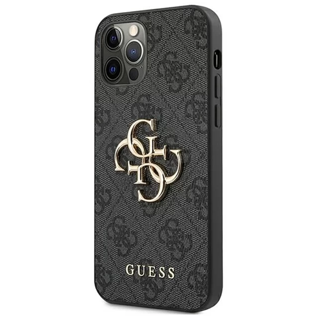 Чохол Guess 4G Big Metal Logo для iPhone 12 | 12 Pro Grey (GUHCP12M4GMGGR)