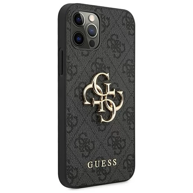 Чехол Guess 4G Big Metal Logo для iPhone 12 | 12 Pro Grey (GUHCP12M4GMGGR)