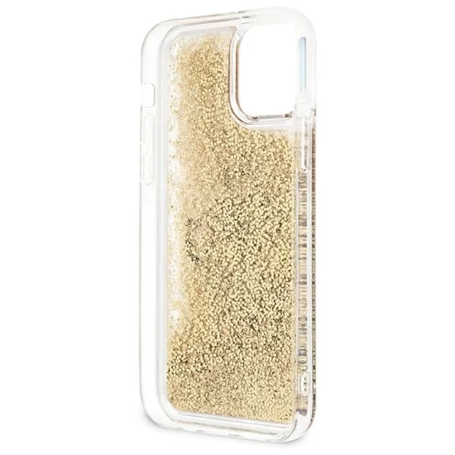 Чохол Guess 4G Big Liquid Glitter для iPhone 12 | 12 Pro Gold (GUHCP12MLG4GGO)