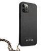 Чохол Guess Saffiano Chain для iPhone 12 | 12 Pro Black (GUHCP12MSASGBK)