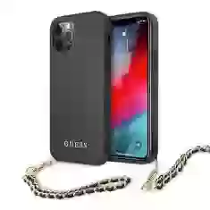 Чехол Guess Saffiano Chain для iPhone 12 | 12 Pro Black (GUHCP12MSASGBK)