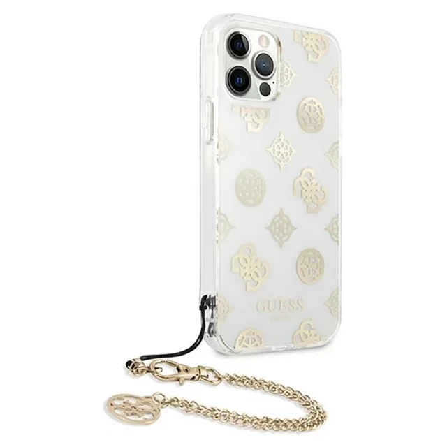 Чохол Guess Peony Chain Collection для iPhone 12 | 12 Pro Gold (GUHCP12MKSPEGO)