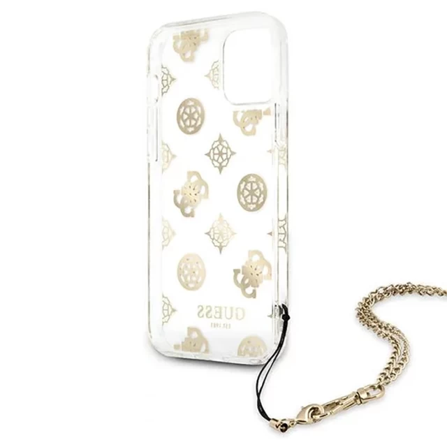 Чехол Guess Peony Chain Collection для iPhone 12 | 12 Pro Gold (GUHCP12MKSPEGO)