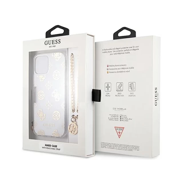 Чехол Guess Peony Chain Collection для iPhone 12 | 12 Pro Gold (GUHCP12MKSPEGO)