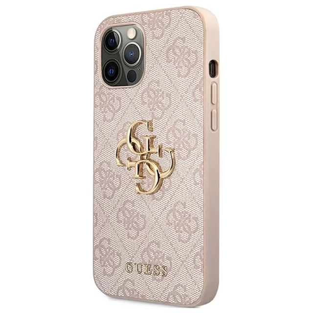 Чохол Guess 4G Big Metal Logo для iPhone 12 Pro Max Pink (GUHCP12L4GMGPI)