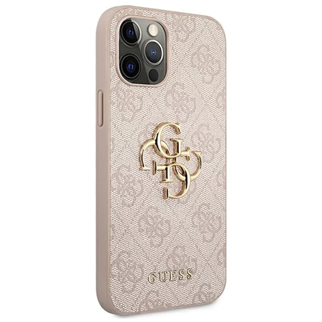 Чохол Guess 4G Big Metal Logo для iPhone 12 Pro Max Pink (GUHCP12L4GMGPI)