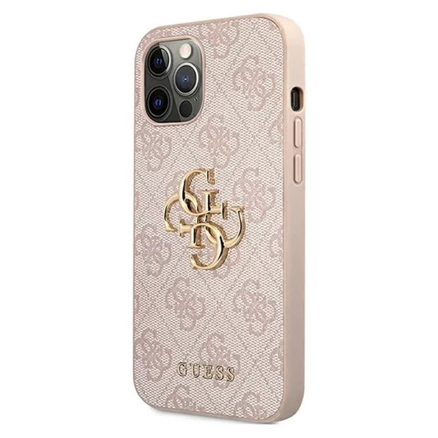 Чехол Guess 4G Big Metal Logo для iPhone 12 | 12 Pro Pink (GUHCP12M4GMGPI)