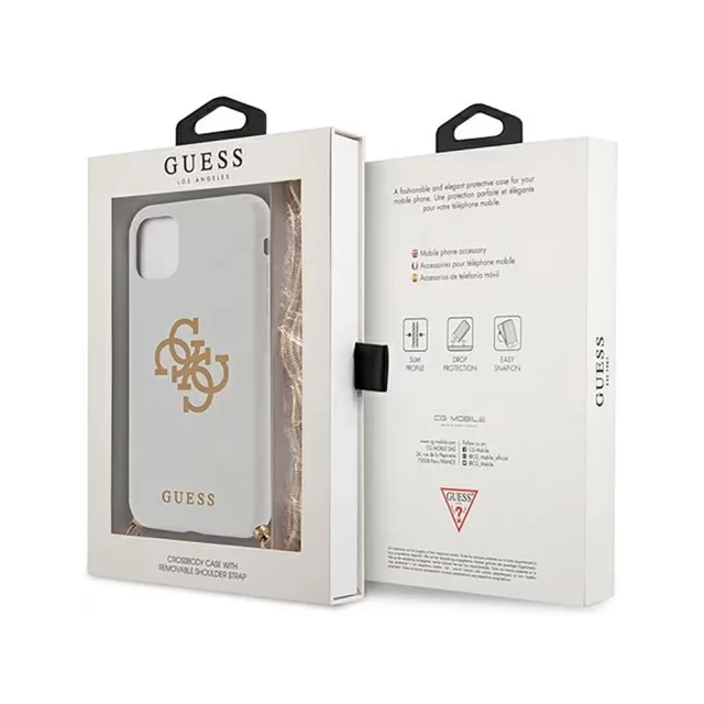 Чохол Guess Gold Chain Collection для iPhone 11 White (GUHCN61LSC4GWH)