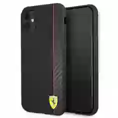 Чехол Ferrari для iPhone 11 On Track Carbon Stripe Black (FESAXHCN61BK)