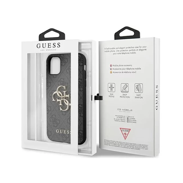 Чехол Guess 4G Big Metal Logo для iPhone 11 Pro Max Grey (GUHCN654GMGGR)