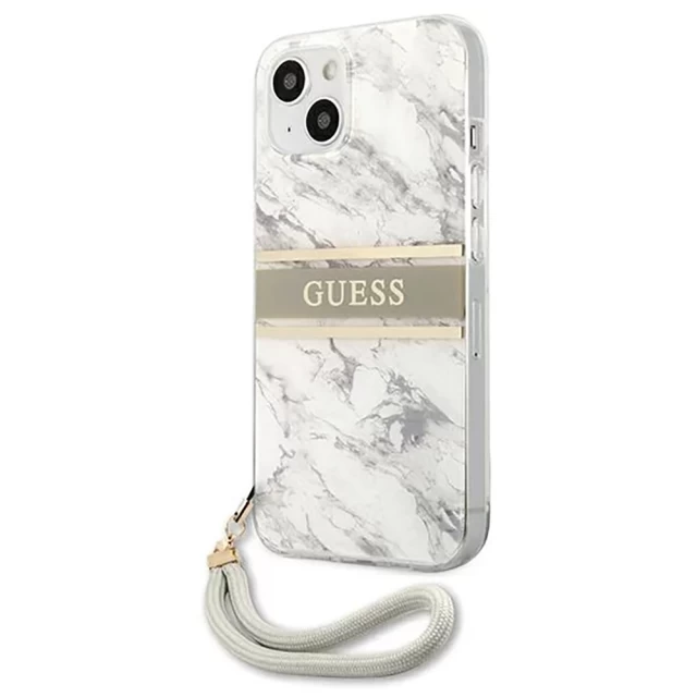 Чохол Guess Marble Strap для iPhone 13 mini Grey (GUHCP13SKMABGR)