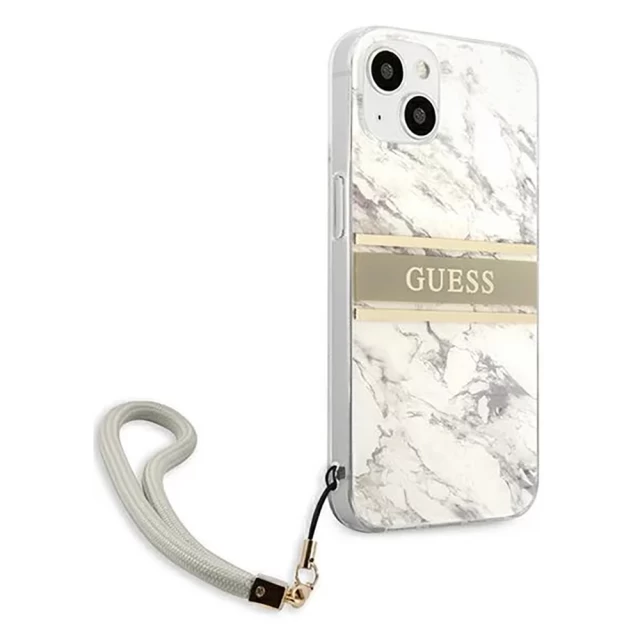 Чохол Guess Marble Strap для iPhone 13 mini Grey (GUHCP13SKMABGR)