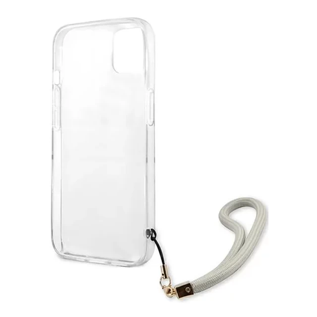 Чехол Guess Marble Strap для iPhone 13 mini Grey (GUHCP13SKMABGR)