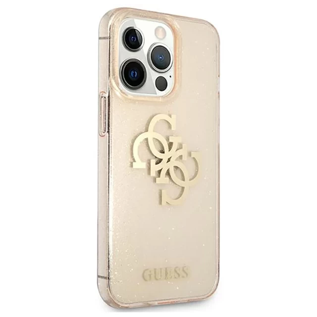 Чохол Guess Glitter 4G Big Logo для iPhone 13 Pro Max Gold (GUHCP13XPCUGL4GGO)