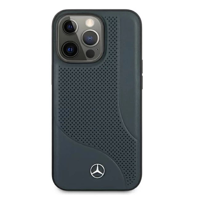 Чохол Mercedes для iPhone 13 | 13 Pro Leather Perforated Area Blue (MEHCP13LCDONA)