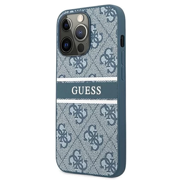 Чохол Guess 4G Stripe для iPhone 13 Pro Max Blue (GUHCP13X4GDBL)