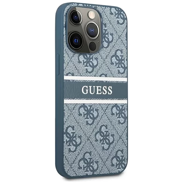 Чехол Guess 4G Stripe для iPhone 13 Pro Max Blue (GUHCP13X4GDBL)