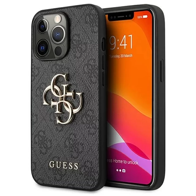 Чохол Guess 4G Big Metal Logo для iPhone 13 Pro Max Grey (GUHCP13X4GMGGR)