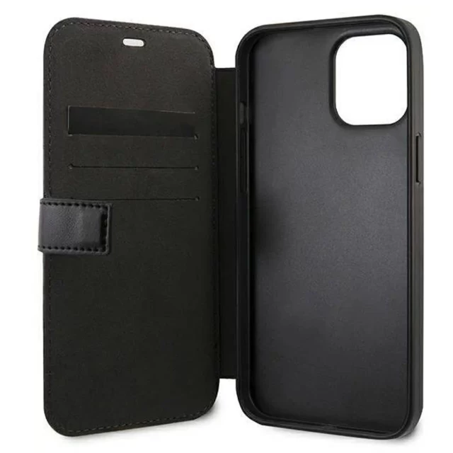 Чехол-книжка BMW для iPhone 13 M Collection PU Carbon Stripe  Black (BMBKP13MPUCARTCBK)