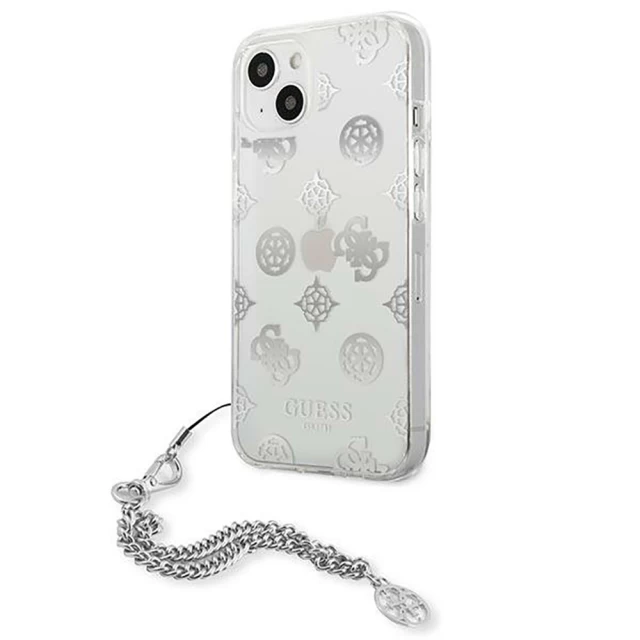 Чохол Guess Peony Chain Collection для iPhone 13 Silver (GUHCP13MKSPESI)