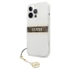 Чехол Guess Brown Strap Charm для iPhone 13 Pro Transparent (GUHCP13LKB4GBR)