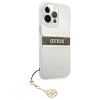 Чехол Guess Brown Strap Charm для iPhone 13 Pro Transparent (GUHCP13LKB4GBR)