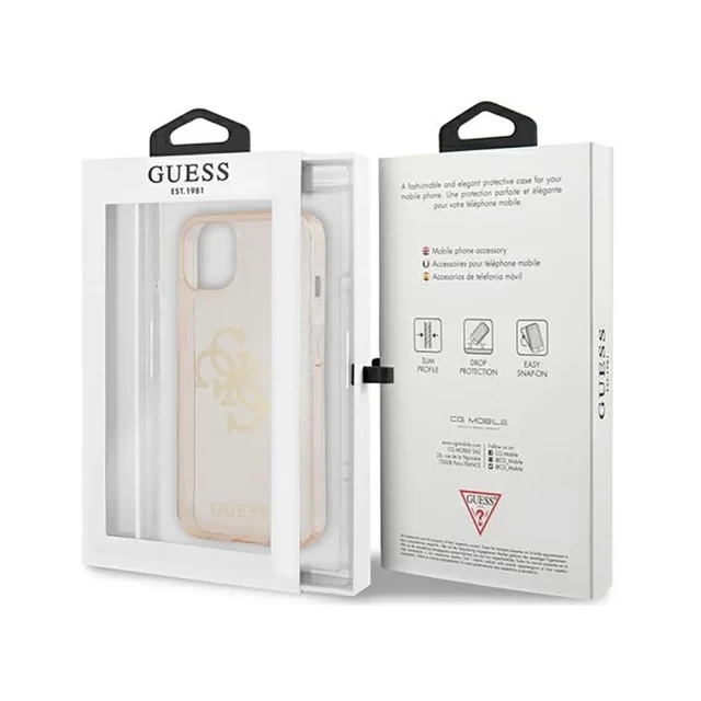 Чохол Guess Glitter 4G Big Logo для iPhone 13 Gold (GUHCP13MPCUGL4GGO)