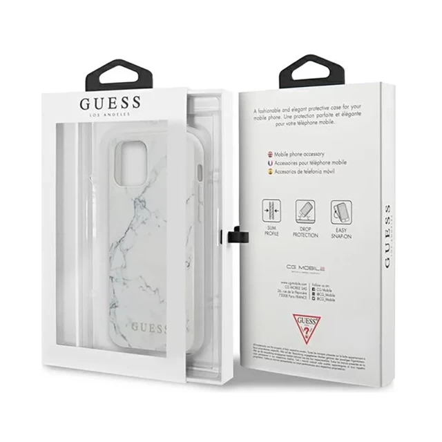 Чехол Guess Marble для iPhone 13 White (GUHCP13MPCUMAWH)