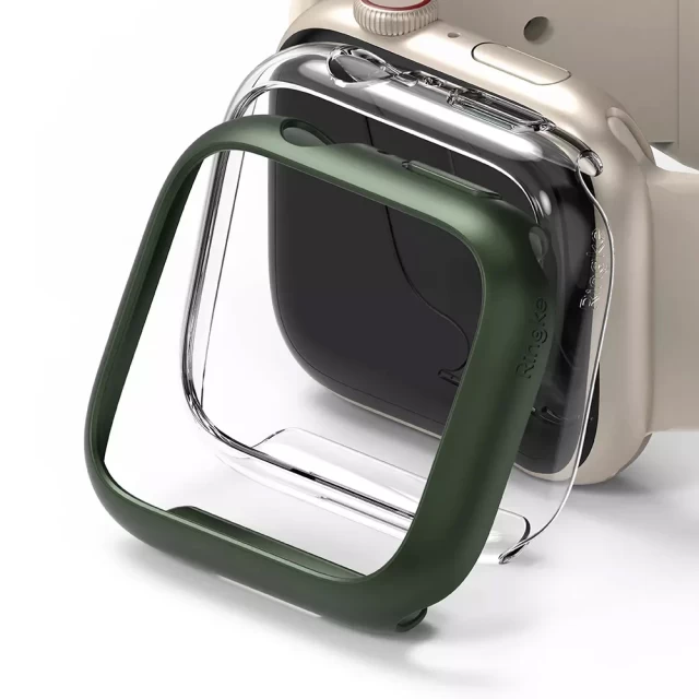 Комплект чохлів Ringke Slim для Apple Watch 41 mm Green/Clear (2 Pack) (S58981RS)