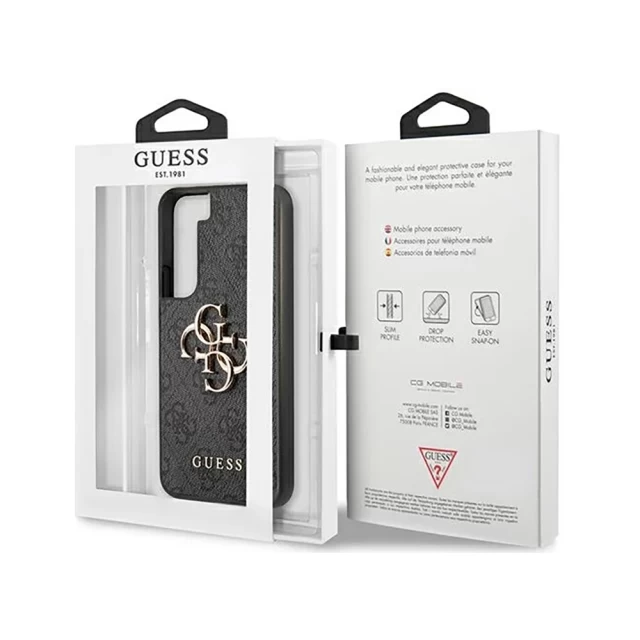 Чехол Guess 4G Big Metal Logo для Samsung Galaxy S22 Grey (GUHCS22S4GMGGR)