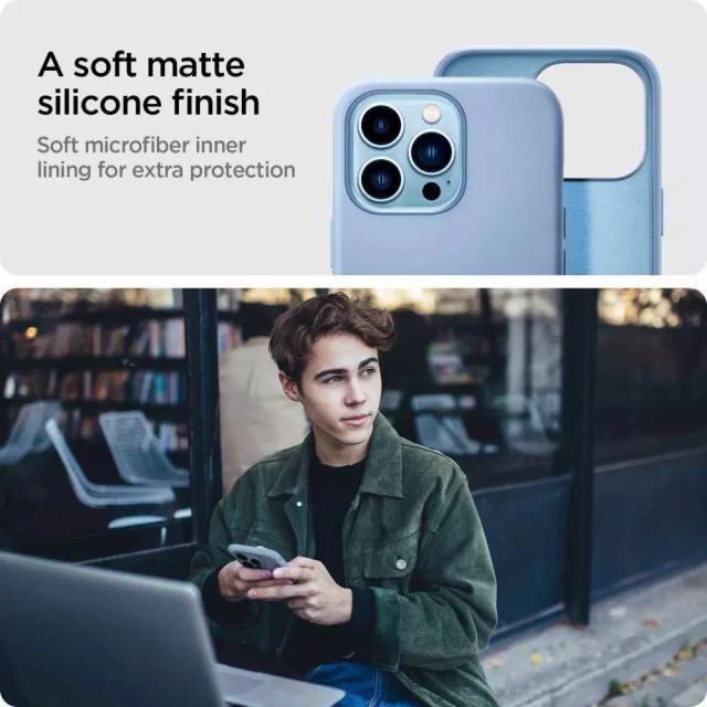 Чохол Spigen для iPhone 13 Pro Silicone Fit Sierra Blue (ACS03908)
