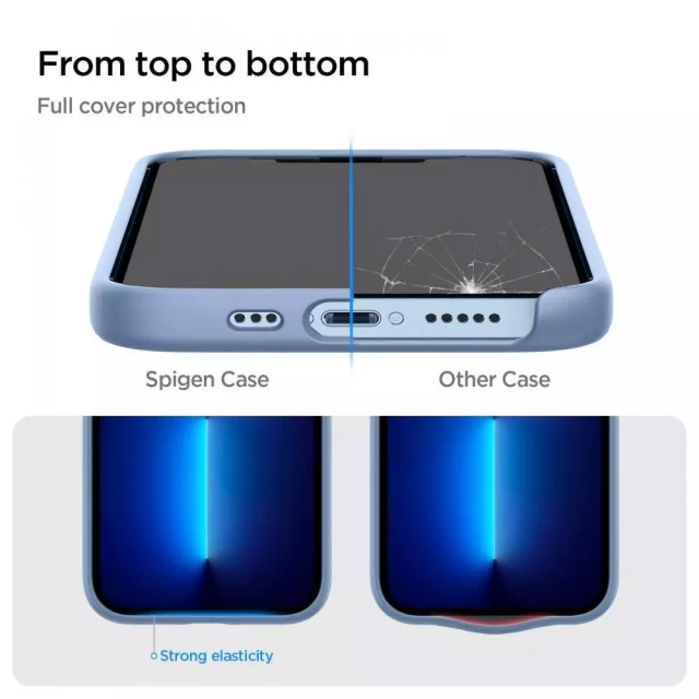 Чехол Spigen для iPhone 13 Pro Max Silicone Fit Sierra Blue (ACS03907)
