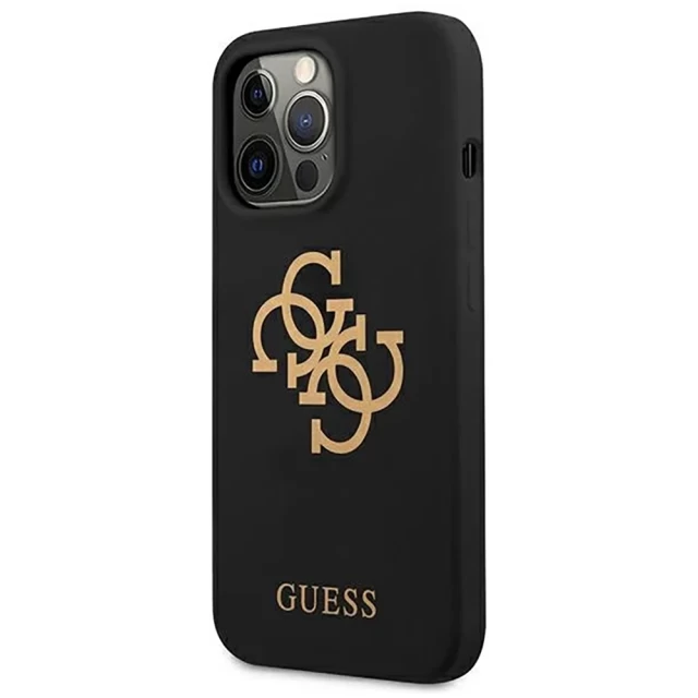 Чехол Guess Silicone 4G Logo для iPhone 13 Pro Max Black (GUHCP13XLS4GGBK)