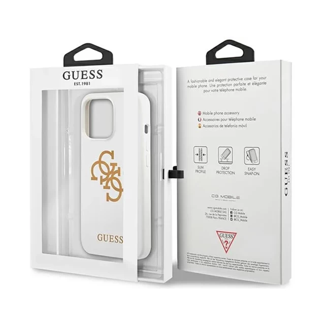 Чохол Guess Silicone 4G Logo для iPhone 13 Pro Max White (GUHCP13XLS4GGWH)