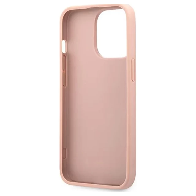 Чохол Guess Saffiano 4G Metal Logo для iPhone 13 Pro Pink (GUHCP13LSA4GSPI)