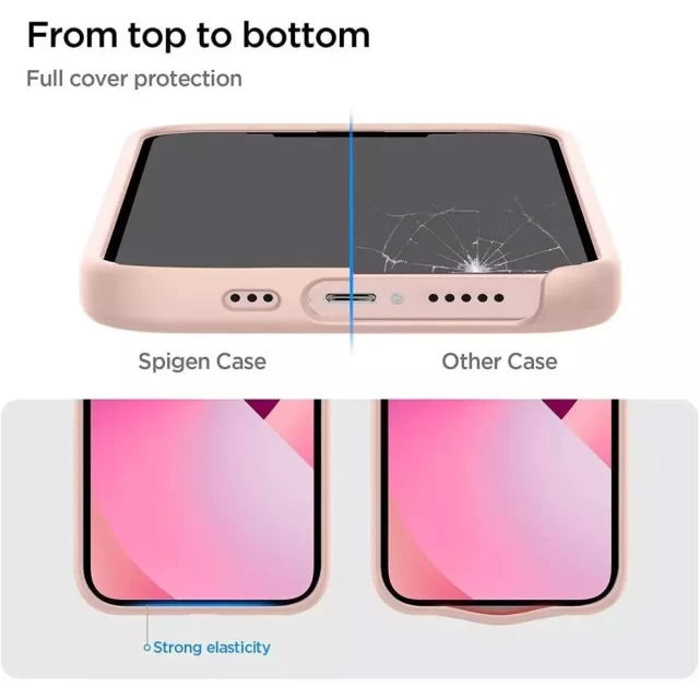 Чохол Spigen для iPhone 13 Silicone Fit Pink (ACS03898)