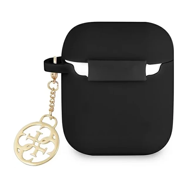 Чохол Guess Silicone Charm Collection для AirPods 2/1 Black (GUA2LSC4EK)
