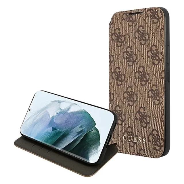 Чехол Guess 4G Metal Gold Logo для Samsung Galaxy S22 Brown (GUBKS22SG4GFBR)