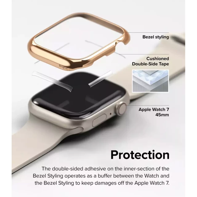 Чехол Ringke Bezel Styling Case Stainless Steel для Apple Watch 41 mm Gold (AW7-41-02)